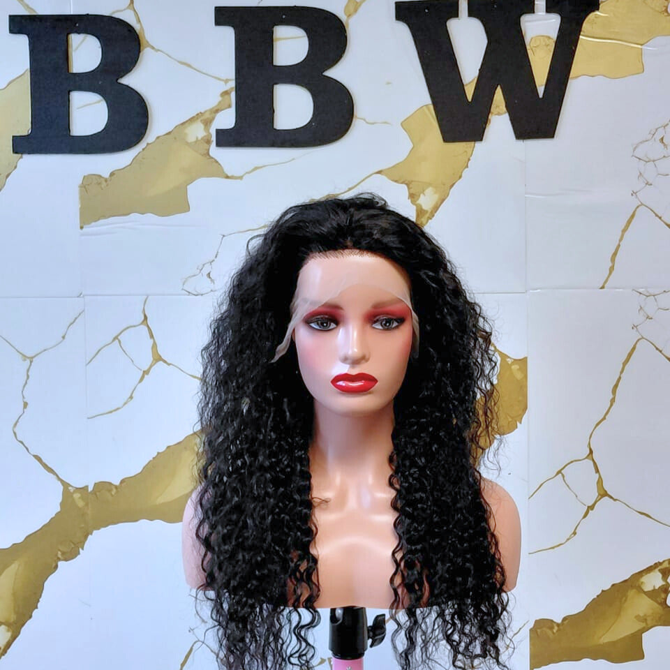 Natasha - 24 inch Brazilian Waterwave Full Frontal Transparent Lace Wig