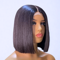 Brazilian Straight Human Hair Weave - 10 Inch Single Drawn - Natural Black