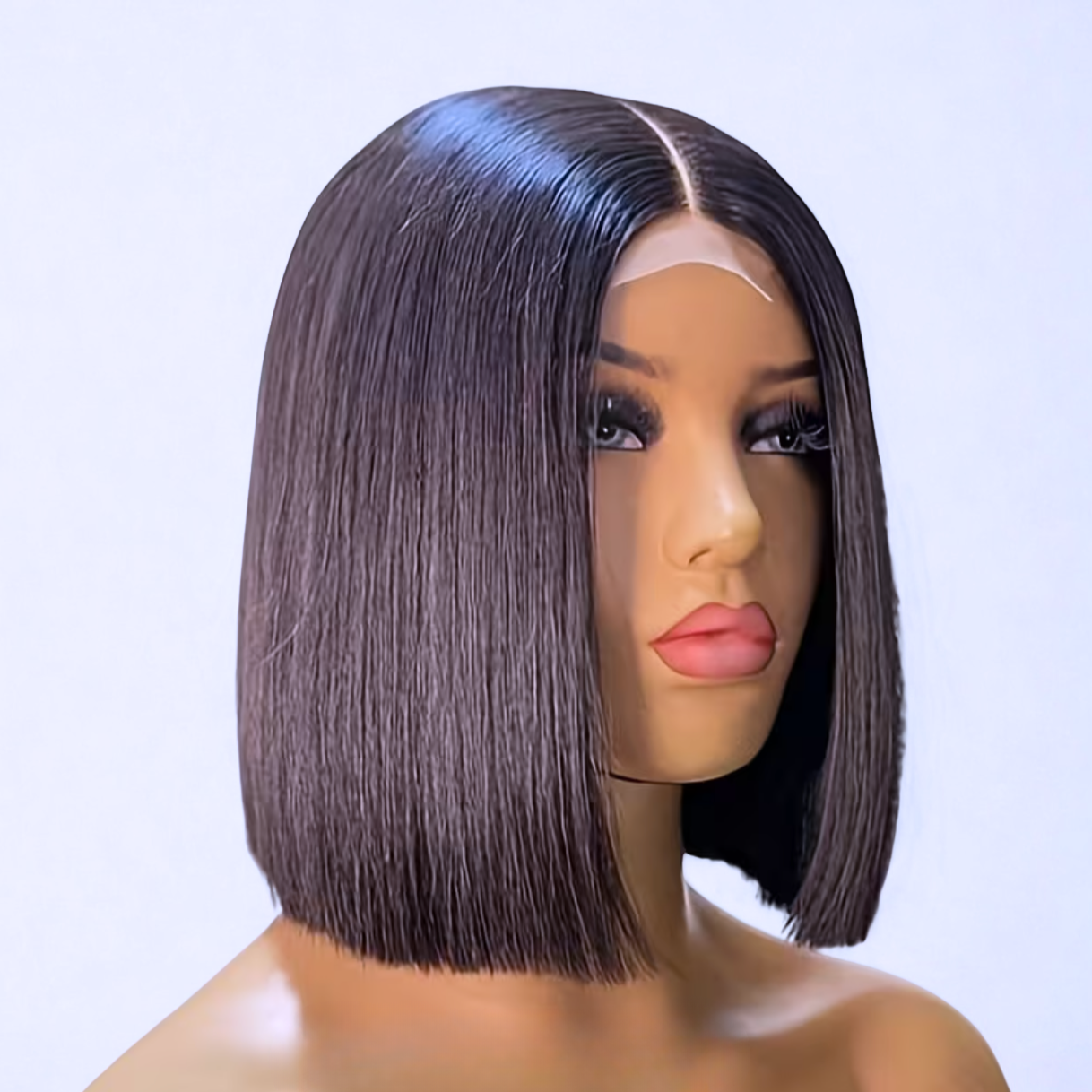 Brazilian Straight Human Hair Weave - 10 Inch Single Drawn - Natural Black