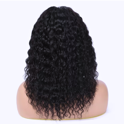 14 Inch Transparent Lace Front Wig | Brazilian Water Wave Human Hair