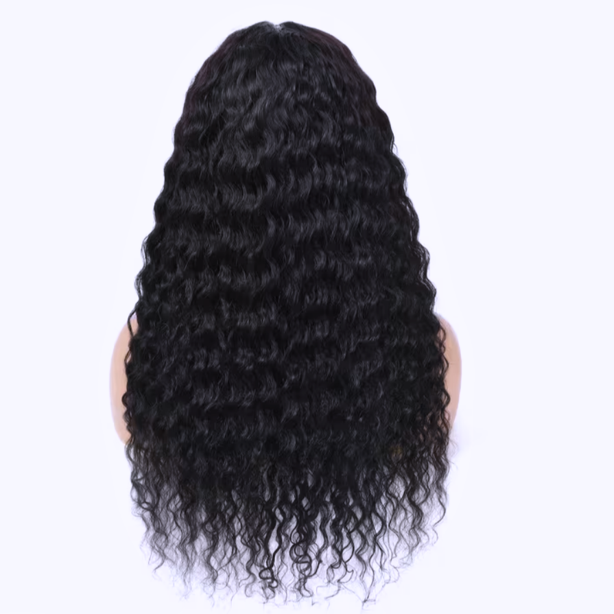 22 Inch Transparent Lace Front Wig | Brazilian Water Wave Human Hair