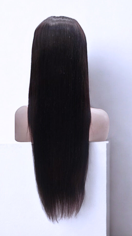 26 Inch Brazilian Human Hair Bob Wig - Sleek & Straight