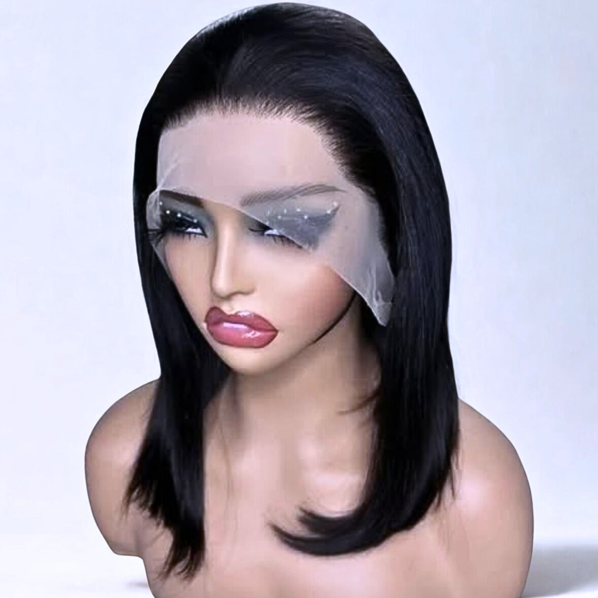 16 Inch Brazilian Human Hair Bob Wig - Sleek & Straight