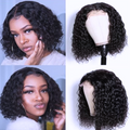 10Inch Transparent Lace Front Wig | Brazilian Water Wave Human Hair