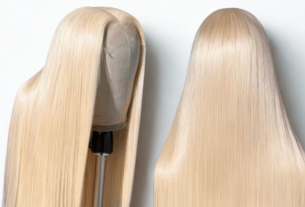 Blonde 16 Inch Transparent Lace Front Wig | 100% Virgin Human Hair