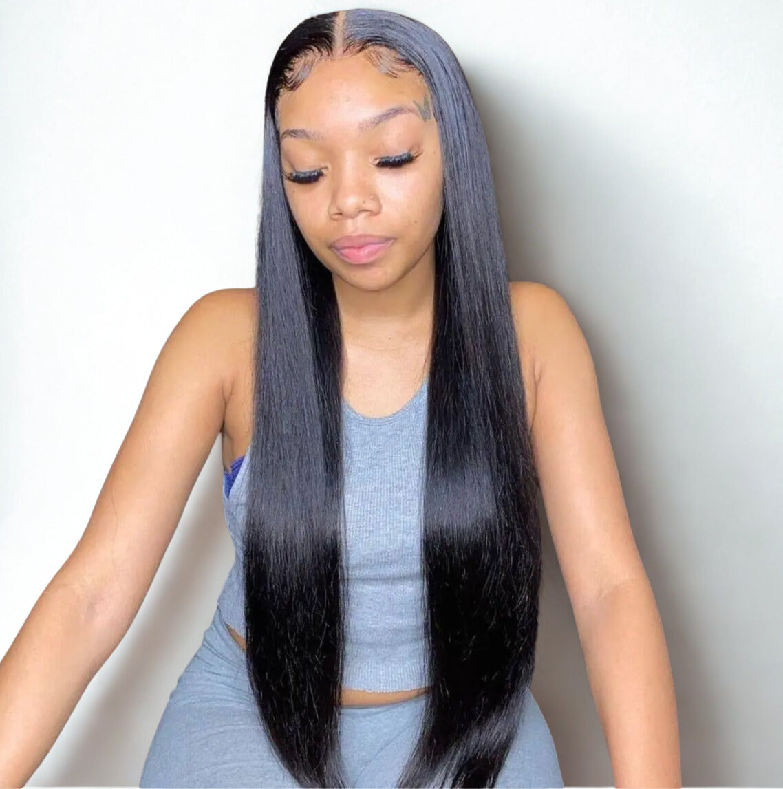 30-Inch Brazilian Straight Human Hair wig | 100% Virgin Human Hair | Natural Color