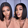 10 Inch Short Bob Wig - Brazilian Straight Human Hair