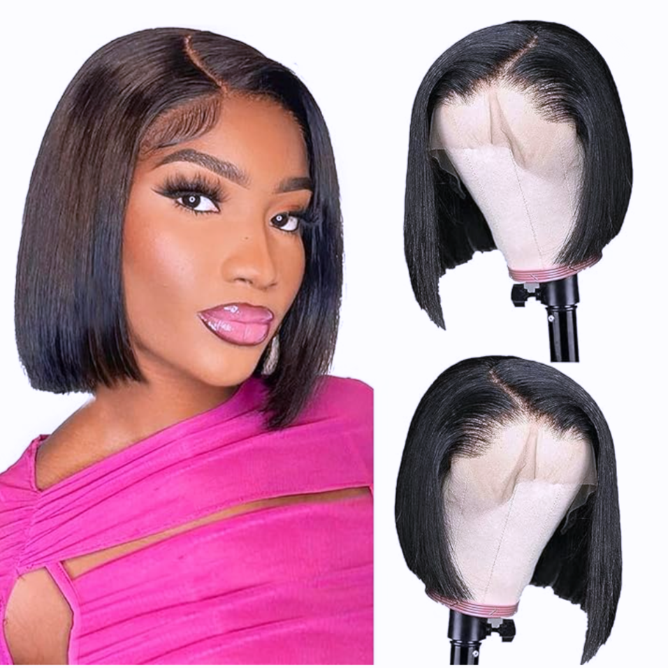 8 Inch Short Bob Wig - Brazilian Straight Human Hair