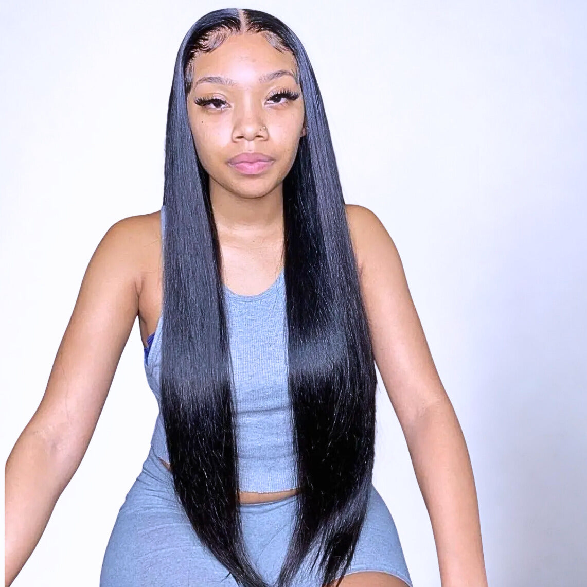 30-Inch Brazilian Straight Human Hair wig | 100% Virgin Human Hair | Natural Color