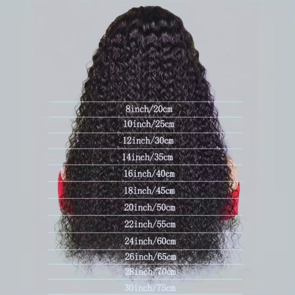 22 Inch Transparent Lace Front Wig | Brazilian Water Wave Human Hair