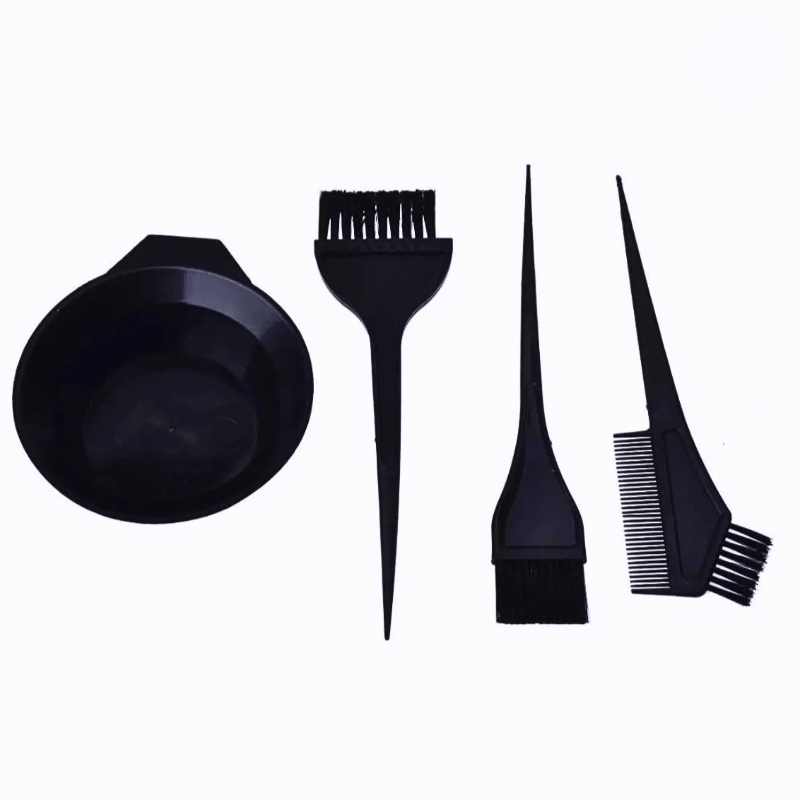 4-Piece Salon-Grade Hair Coloring Kit with Mixing Bowl & Brushes