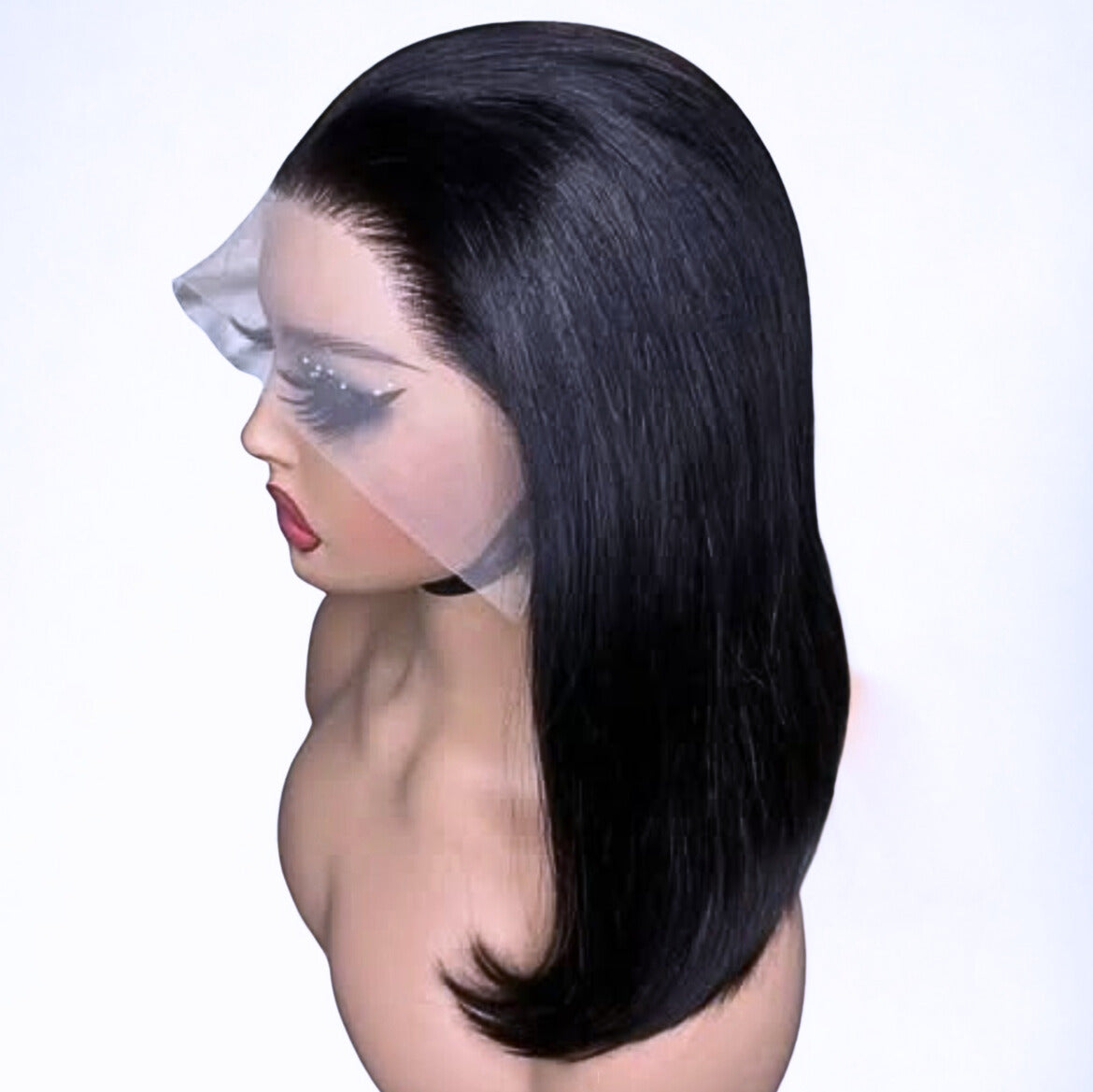 16 Inch Brazilian Human Hair Bob Wig - Sleek & Straight