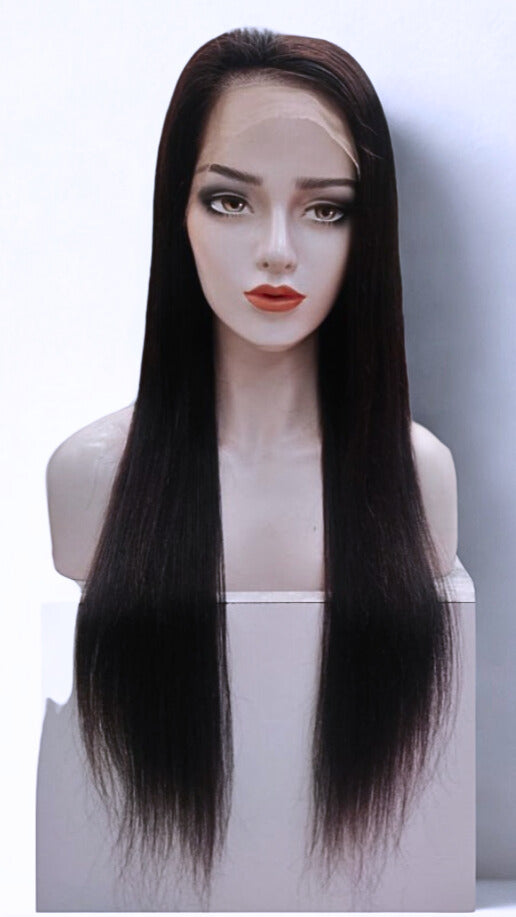 26 Inch Brazilian Human Hair Bob Wig - Sleek & Straight